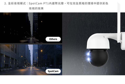 SpotCam PT1 2.5K 360度防水球型商用攝影機